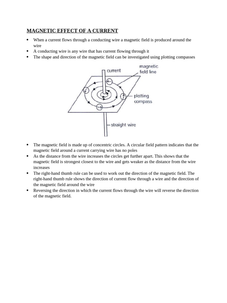 Electromagnetic Effect of Current | PDF | Magnetic Field | Electric Motor