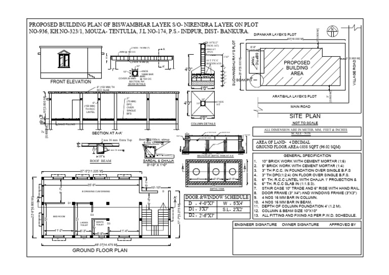 Biswambhar Layek Building Plan | PDF | Building Engineering | Chess Theory