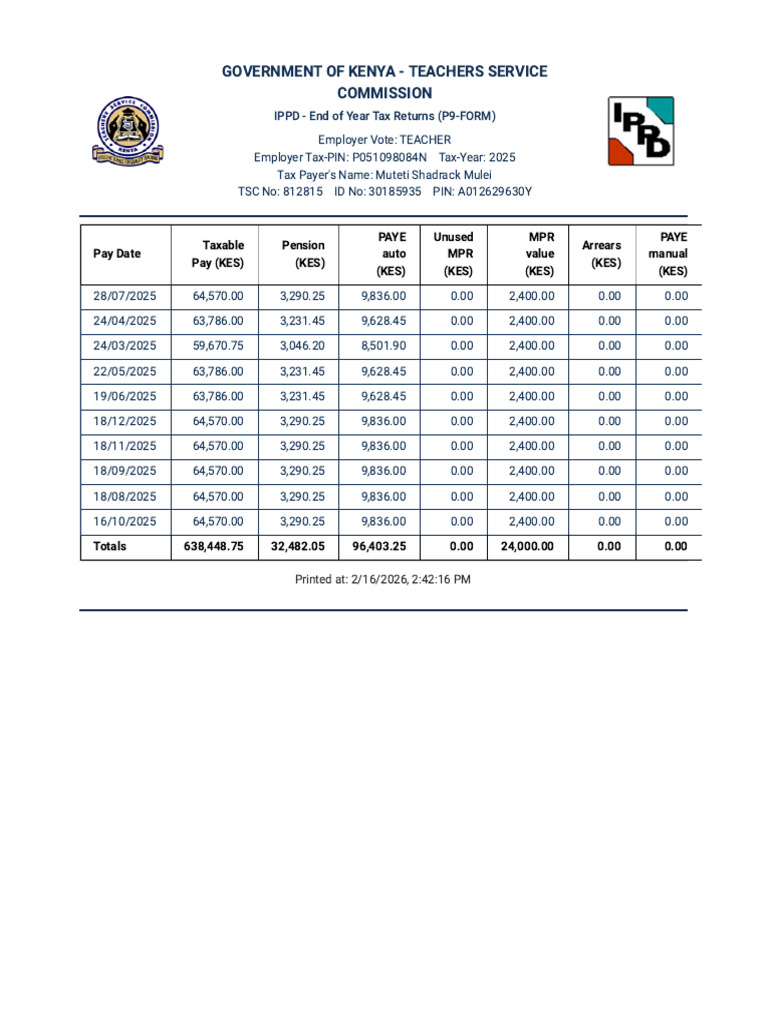 P9 Kra Form | PDF