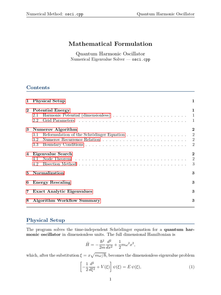 Harmonic Oscillator | PDF | Schrödinger Equation | Mechanics