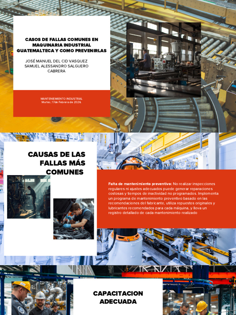 Copia de Casos de Fallas Comunes en Maquinaria Industrial Guatemalteca ...