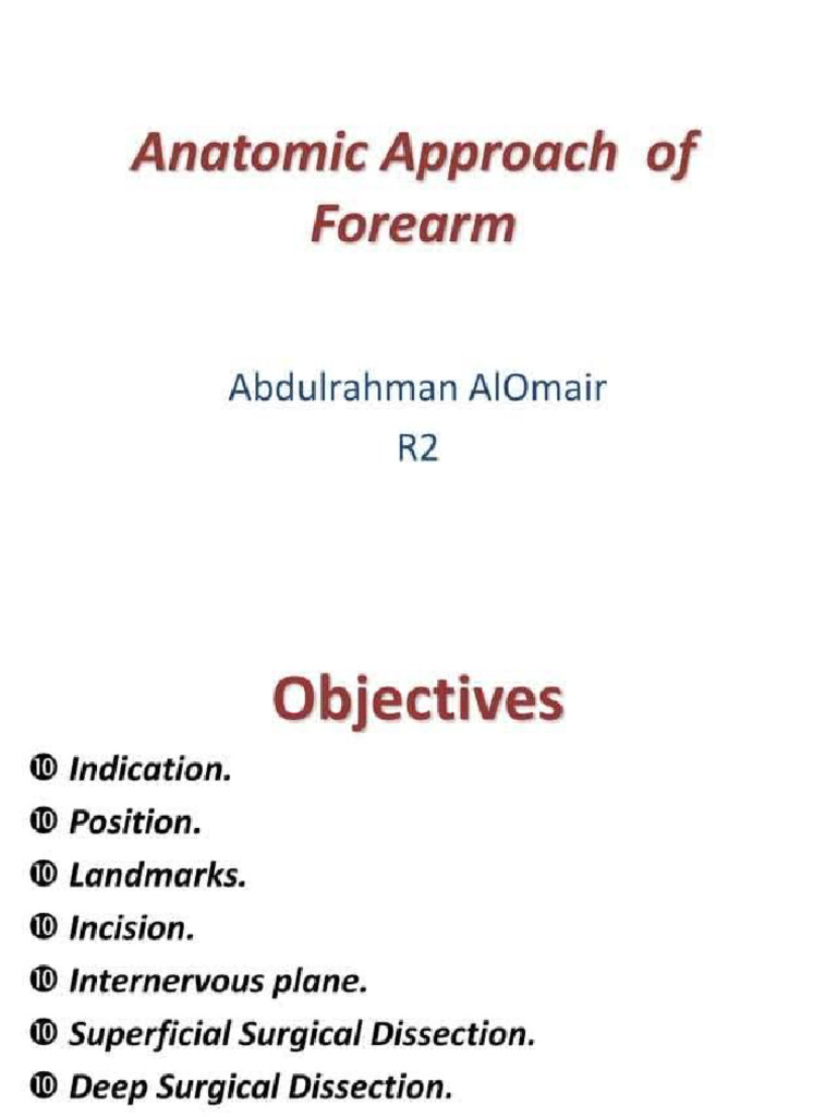 Forearm Approaches | PDF