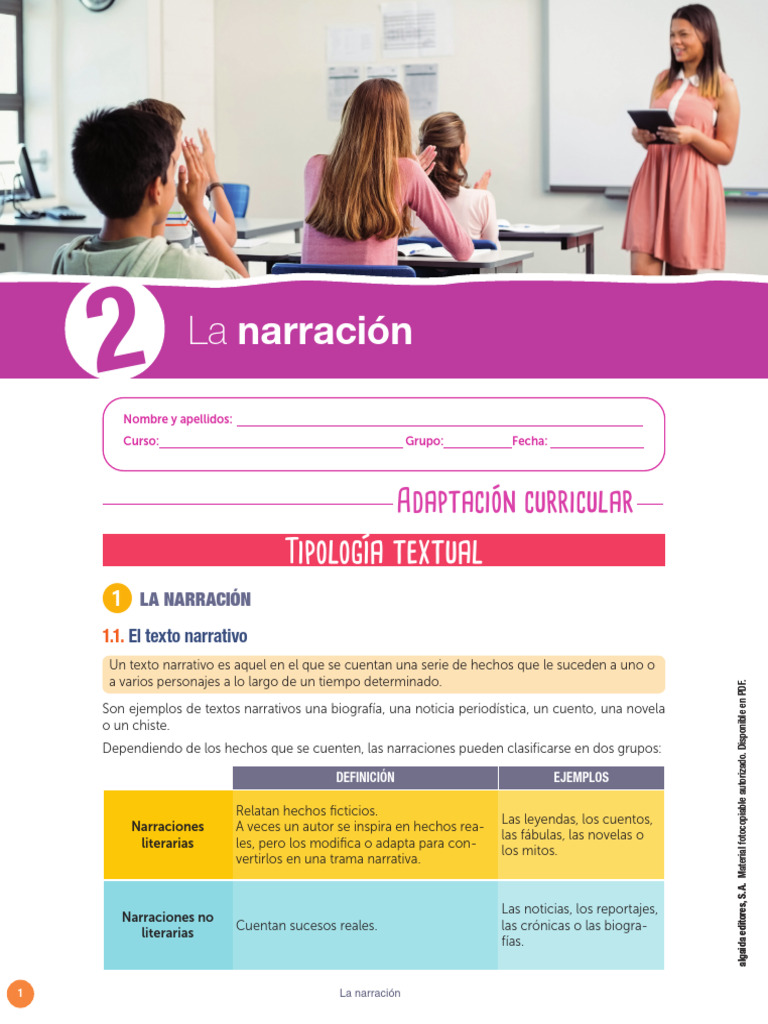 02 Adapta Curri Len2 And24 | PDF | Narración | Palabra