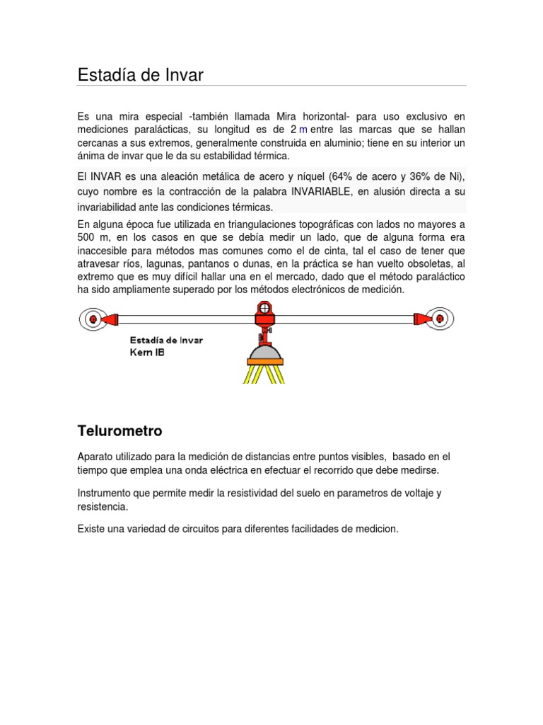 Estadía de Invar en Topografía | PDF | Física Aplicada e ...