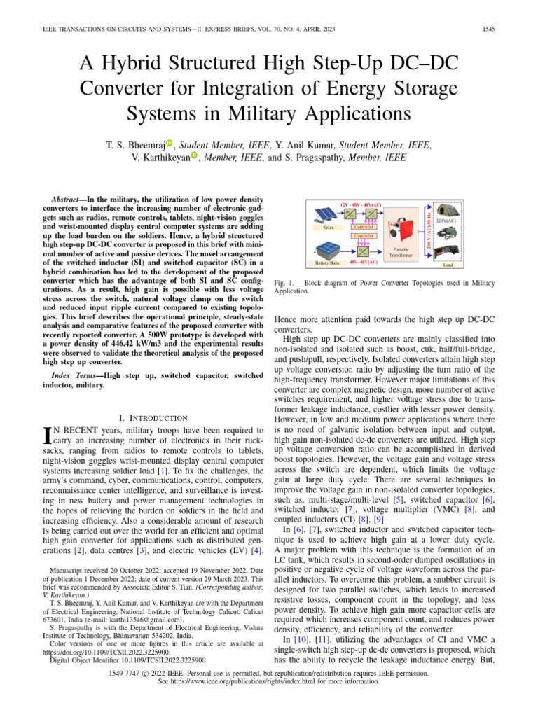 A Hybrid Structured High Step-Up DCDC Converter For Integration of ...