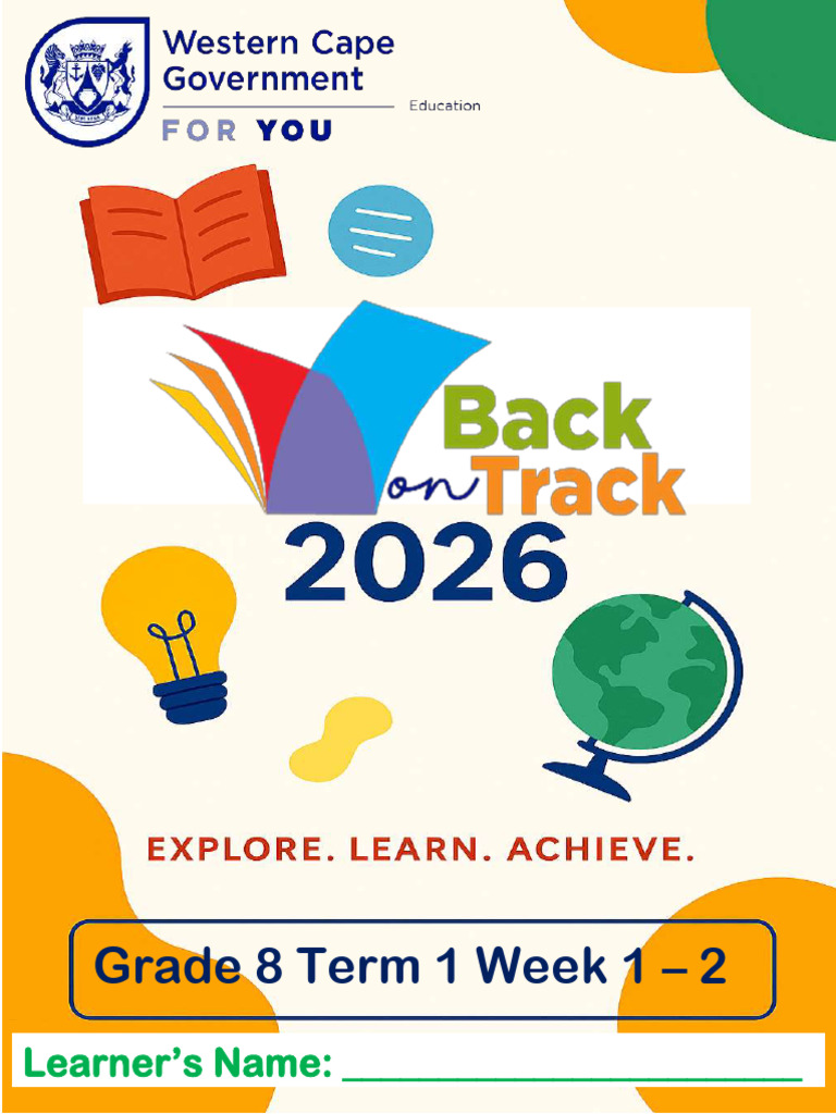 #BOT Grade 8 English FAL Term 1 Week 1 - 2 Learners Book | PDF ...