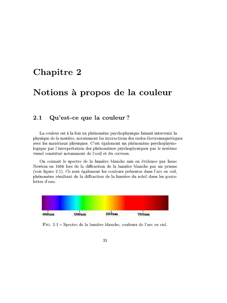 Chap 2 - Notions À Propos de La Couleur | PDF