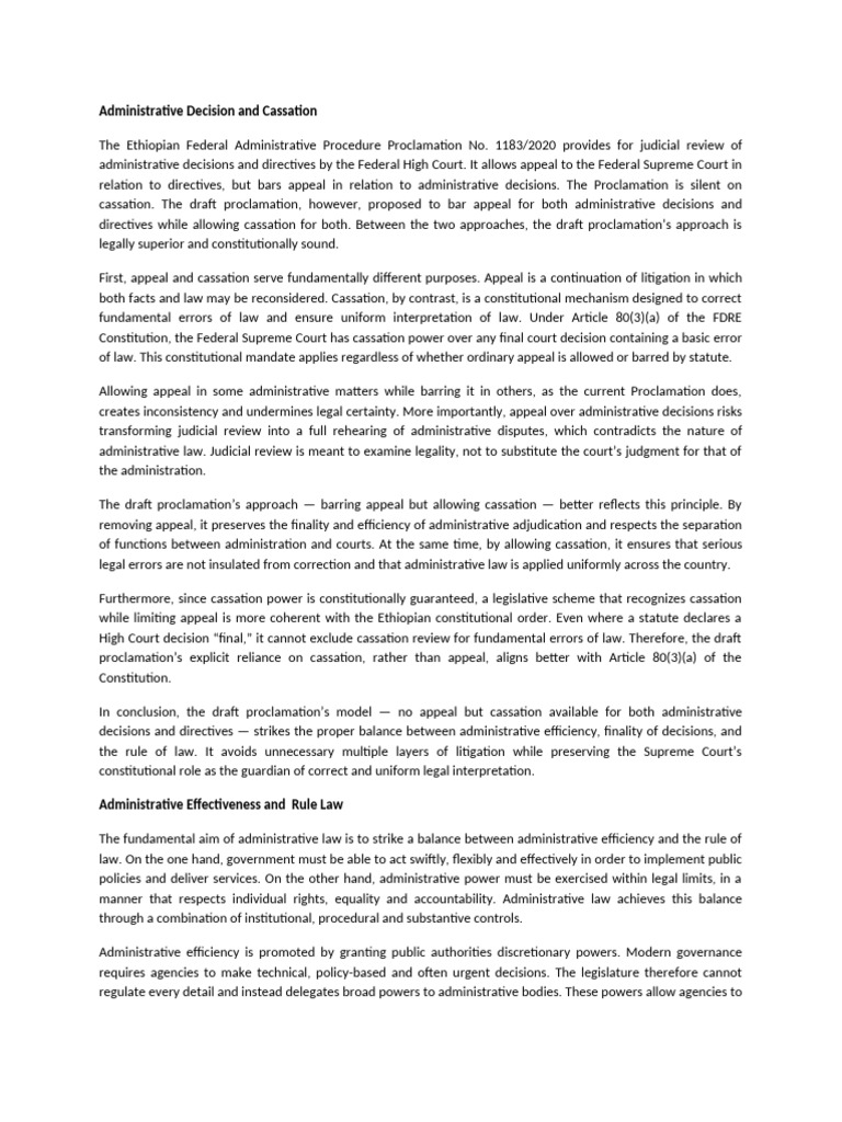 Administrative - For Exam | PDF | Administrative Law | Discretion