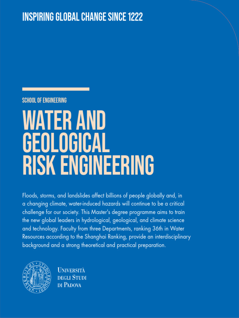 Water and Geological Risk Engineering - 2526 | PDF | Hydrology | Risk