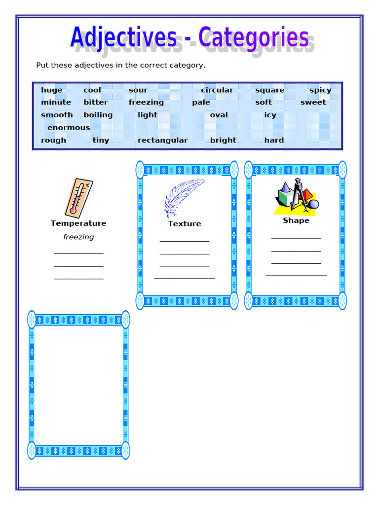 Adjectives Categories - Mpotb | PDF