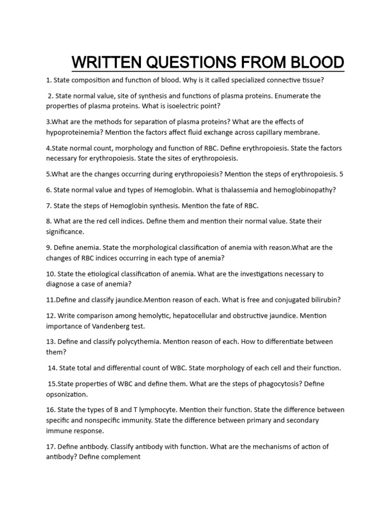 Physiology Written | PDF | Heart | Coagulation