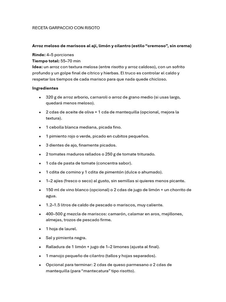 Arooz Melozo | PDF | Mariscos | Cilantro