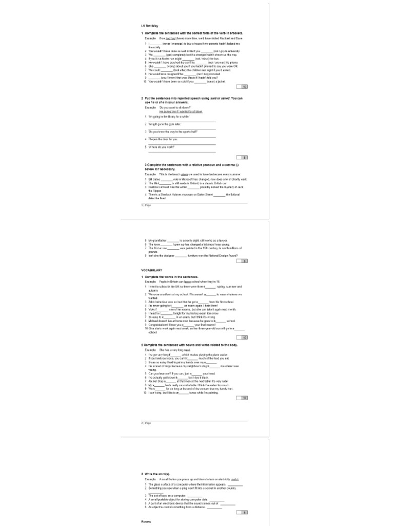 L5... Third Term Test | PDF