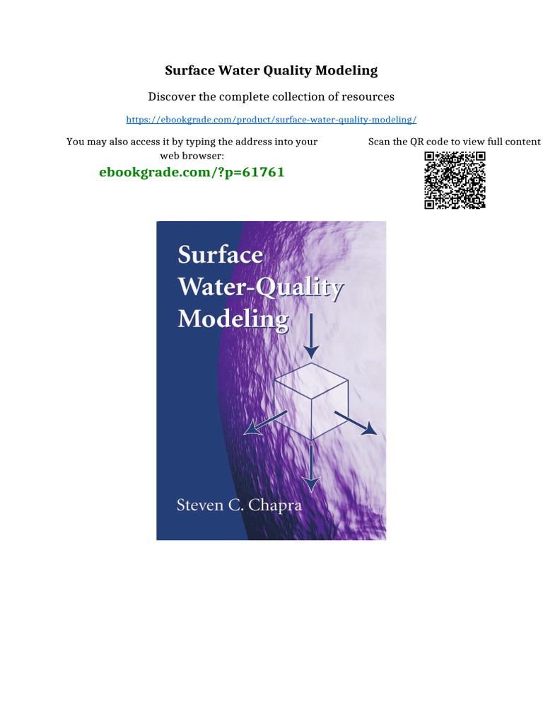 Surface Water Quality Modeling No Waiting Time | PDF | Intellectual ...