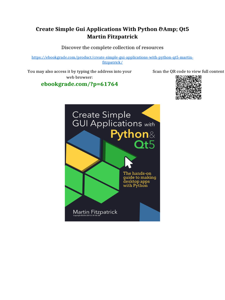 Create Simple GUI Applications With Python & Qt5 Martin Fitzpatrick ...