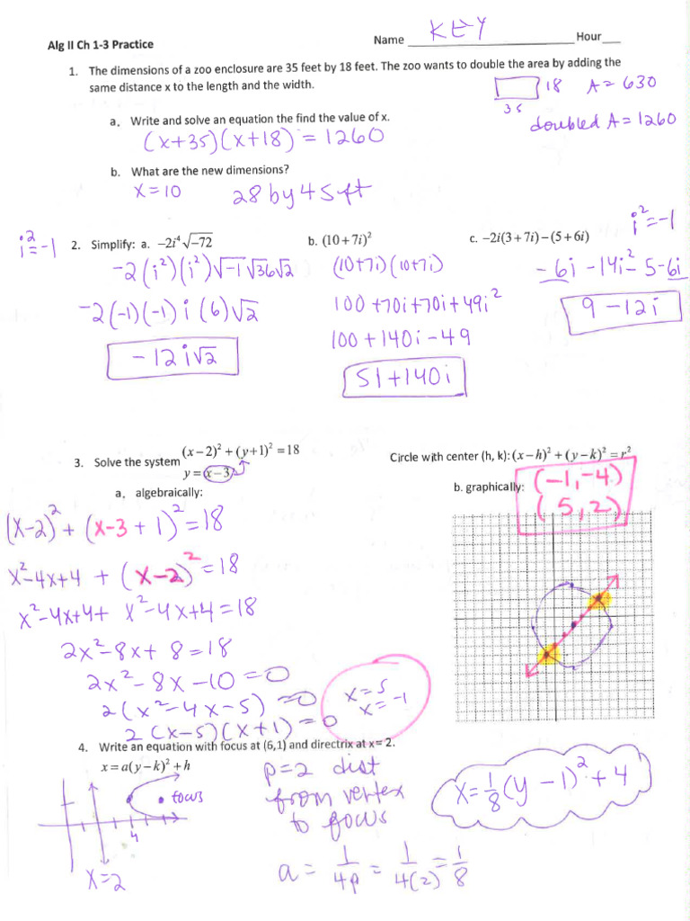 1-Ch 1-3 Practice Key | PDF