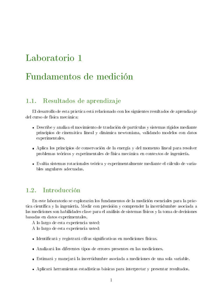 Lab1 FM Mediciones | PDF | Medición | Incertidumbre