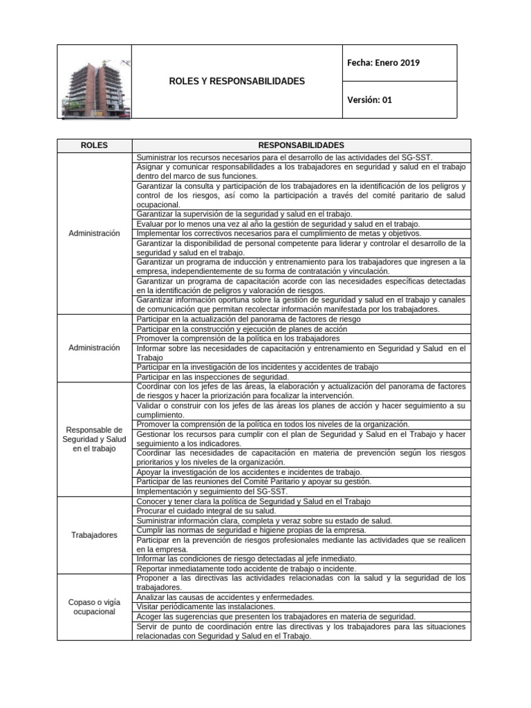 Roles y Responsabilidades | PDF