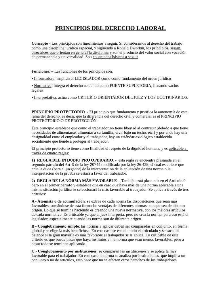 Principios | PDF | Derecho laboral | Justicia