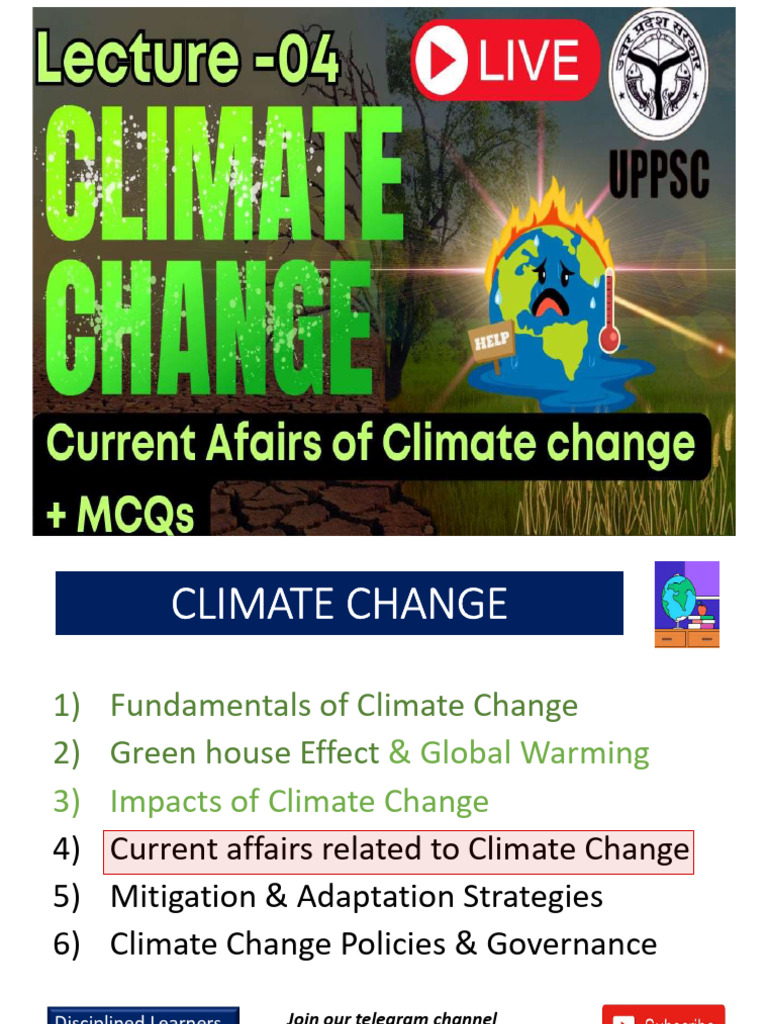 Lecture 04 Climate Change Uppsc Ae | PDF | Climate Change | United ...