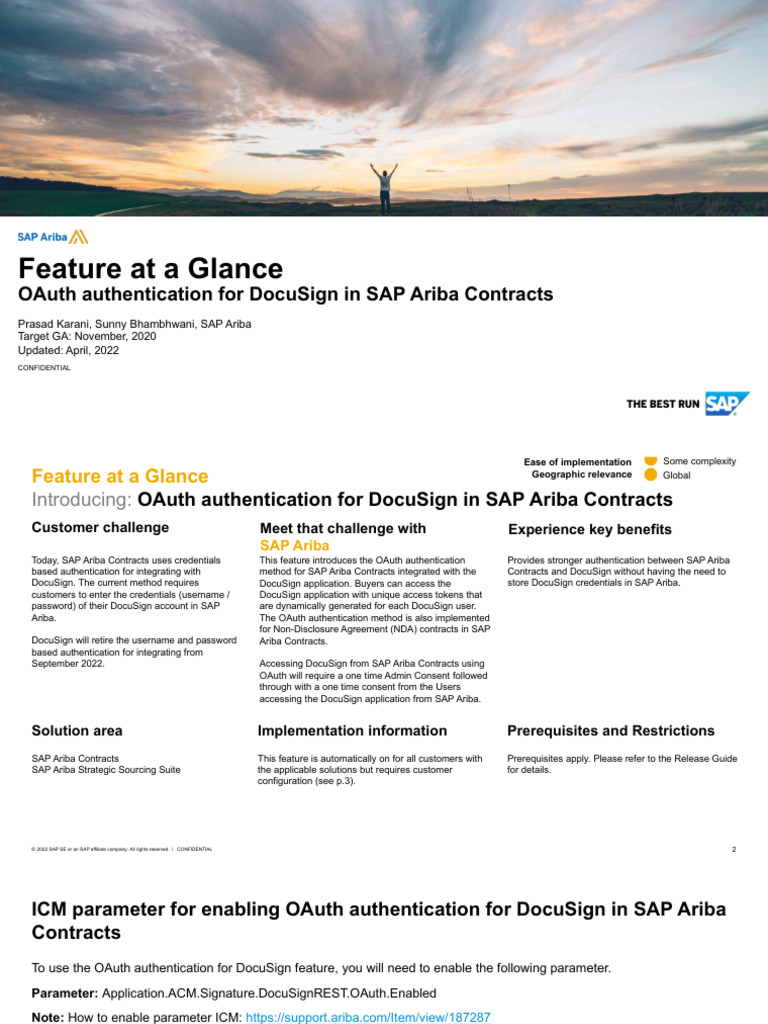 2011 Readiness Feature Preview OAuth Authentication For DocuSign in SAP ...