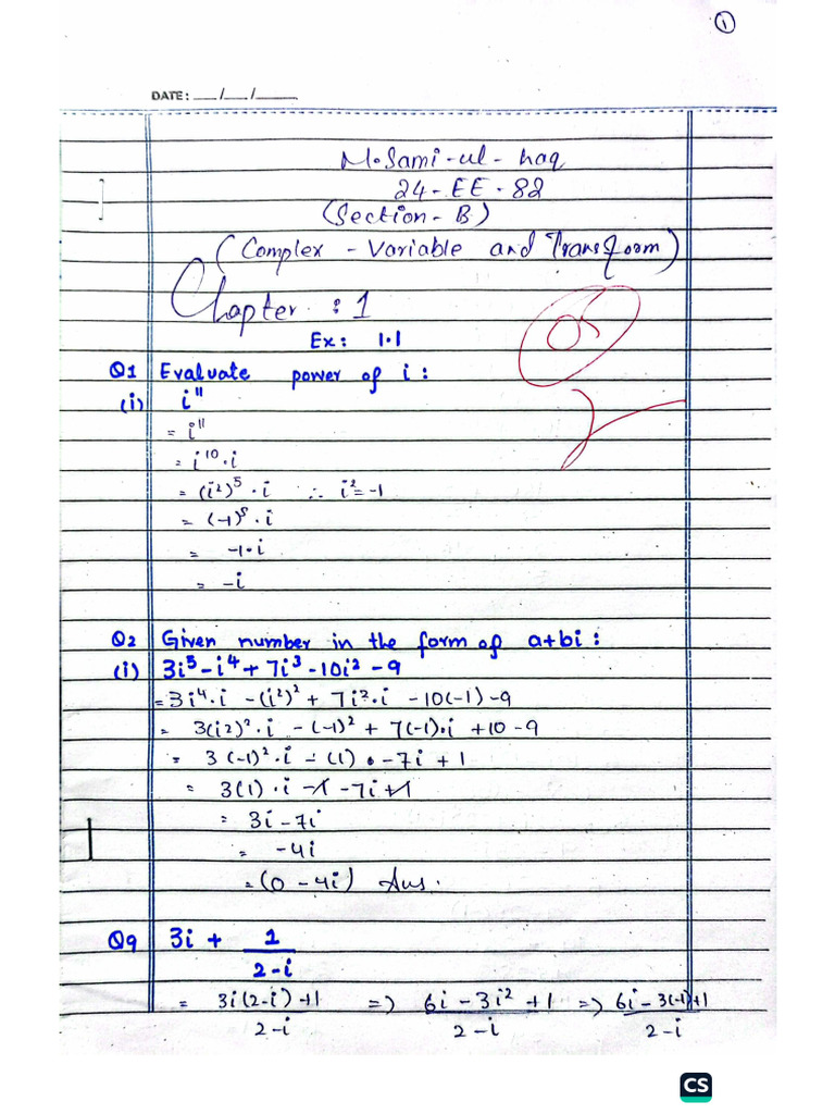 Assignment 1 by Complex Variable Transform | PDF
