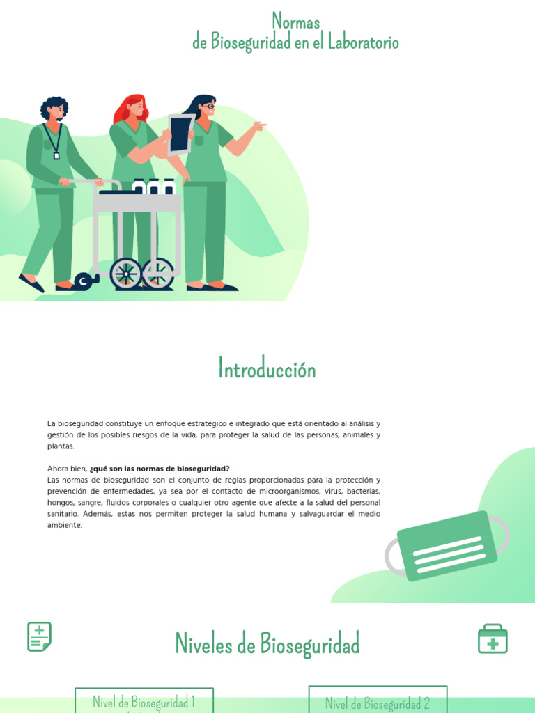 Normas de Bioseguridad en El Laboratorio | PDF | Laboratorios ...