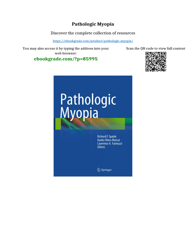 Pathologic Myopia Full Digital Chapters | PDF