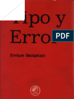 Bacigalupo Enrique Tipo y Error