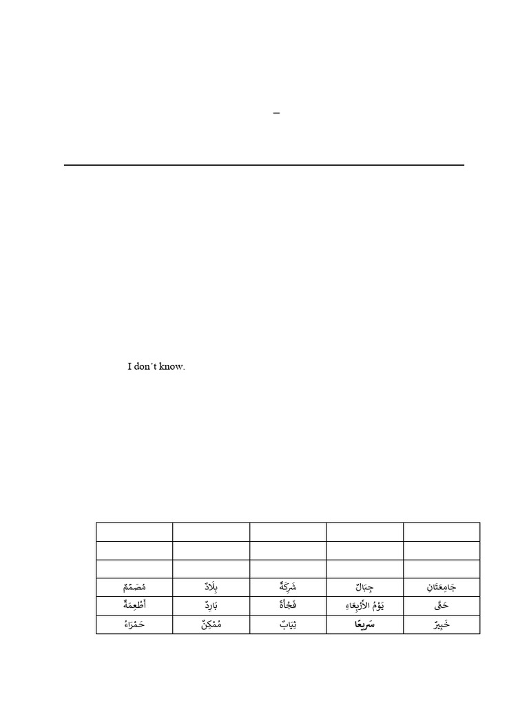 Final Exam Arabic | PDF | Linguistics