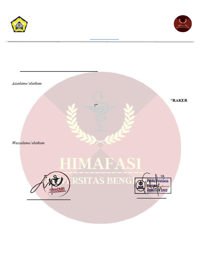 Surat Undangan HIMAGF - Raker 2026 | PDF