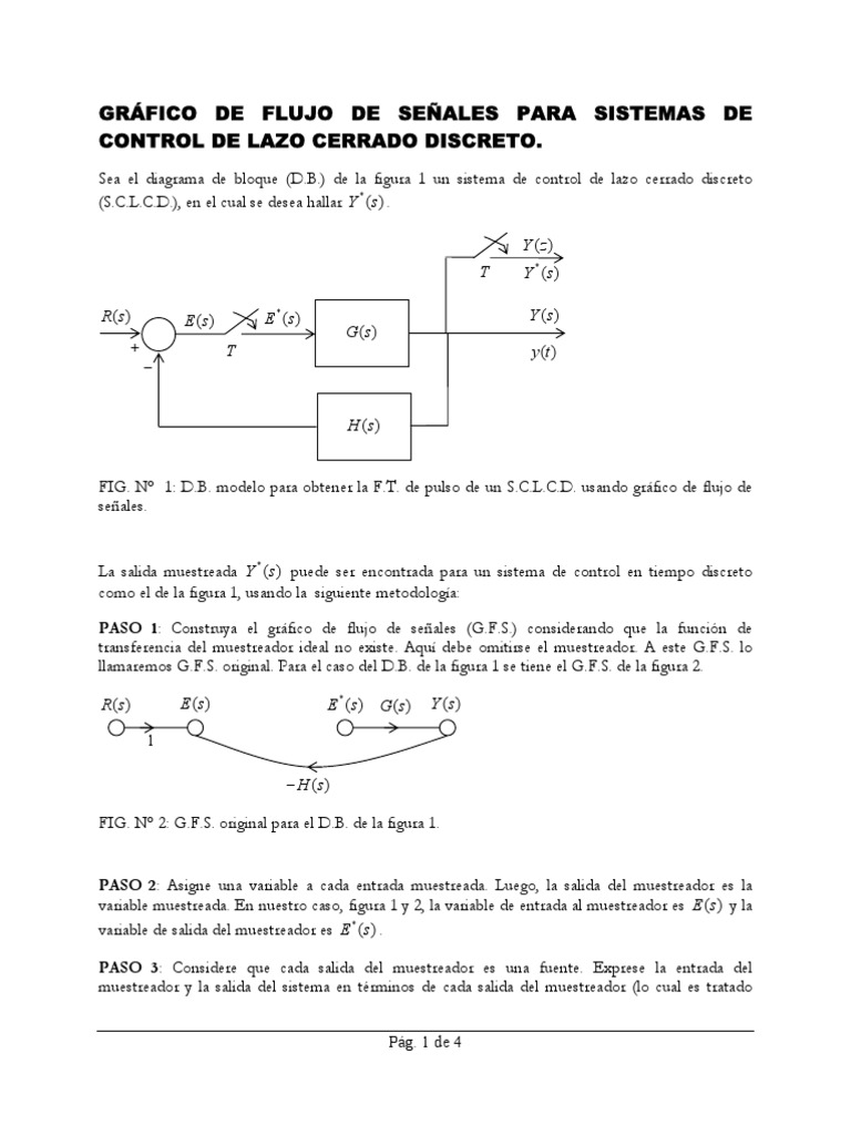 GRAFICOS DE FLUJO DE SEÑALES Sistema de control Matemáticas Aplicadas