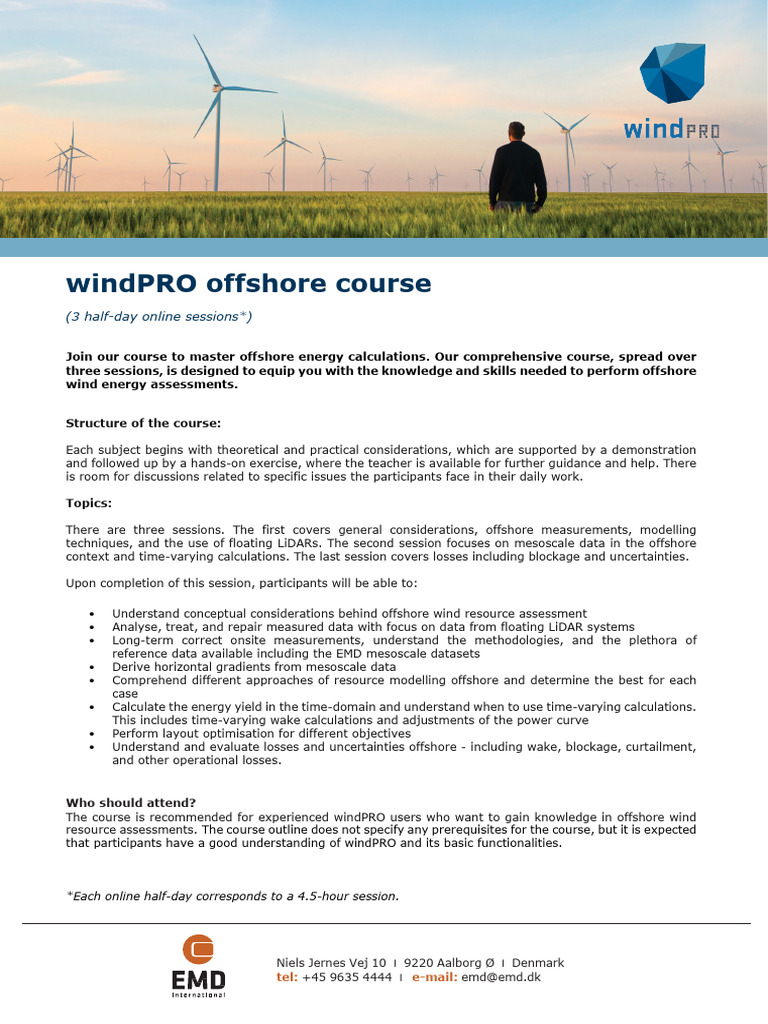 Offshore in WindPRO 2024 | PDF | Data