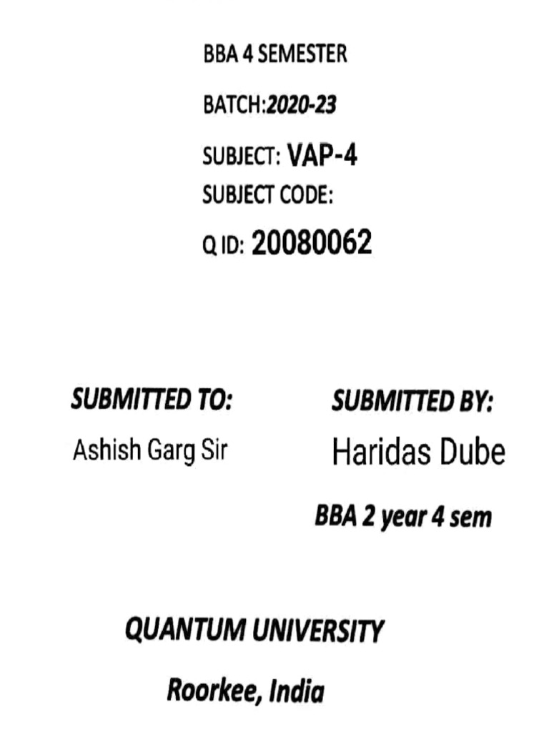 VAP - 6 Assignment | PDF