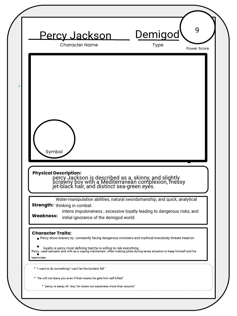 Kami Export - ERICA Hirschbine - PJLT Character Trading Card Outline | PDF
