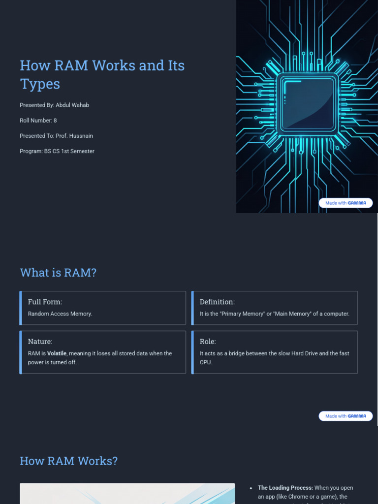 How RAM Works and Its Types | PDF