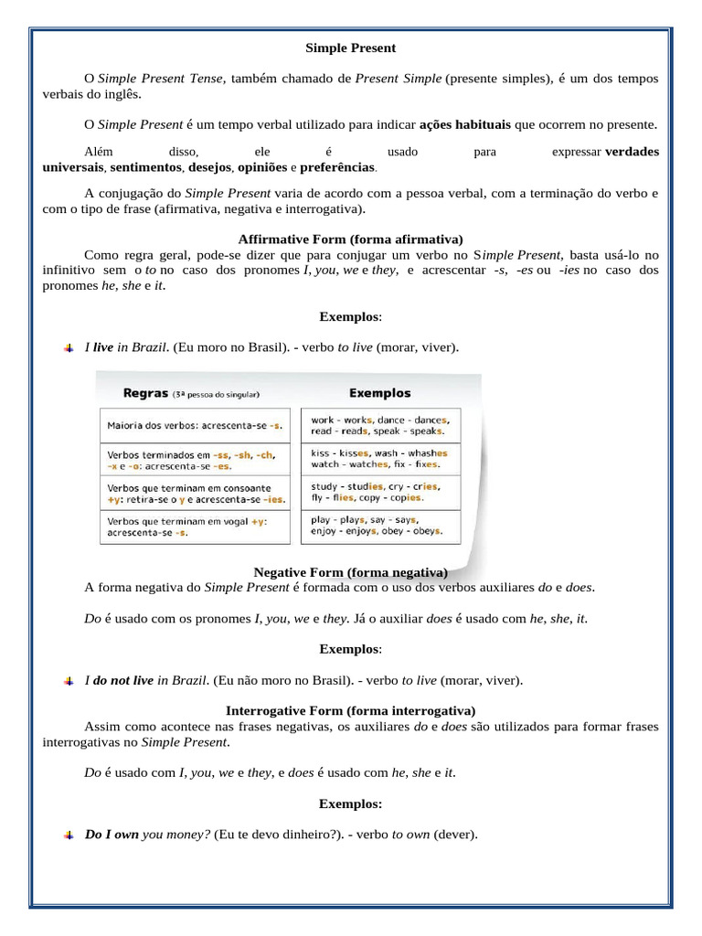 Simple Present | PDF