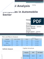 Financial Analysis of Automobile Companies