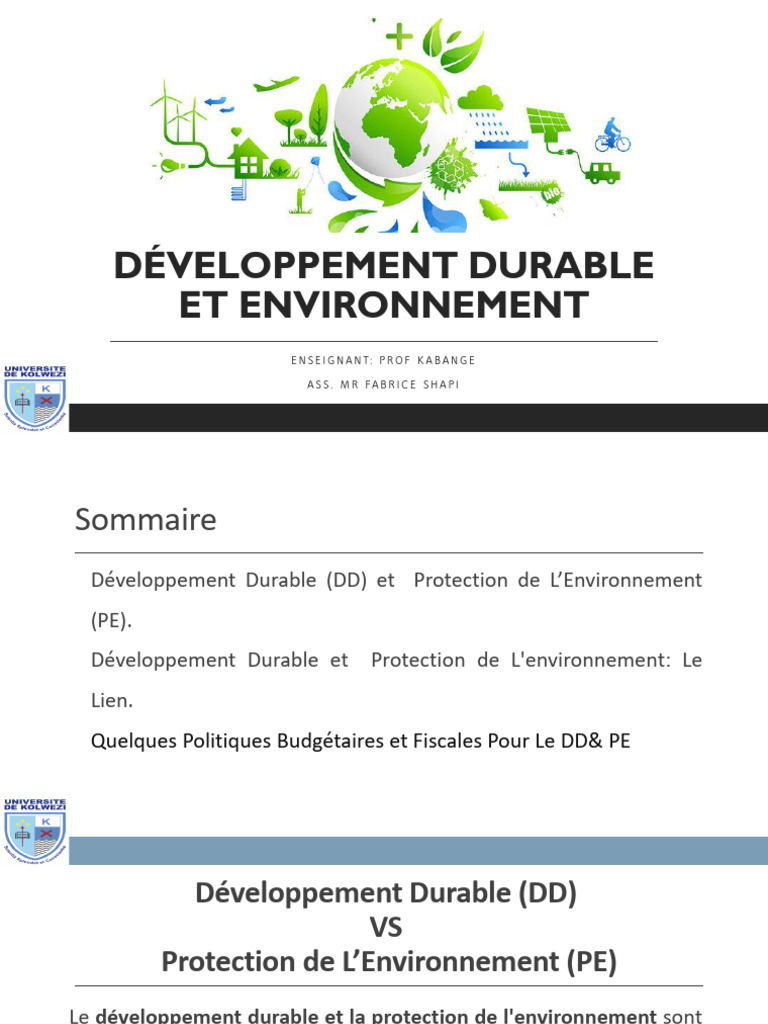 Chapitre 6 - Développement Durable Et Environnement | PDF ...