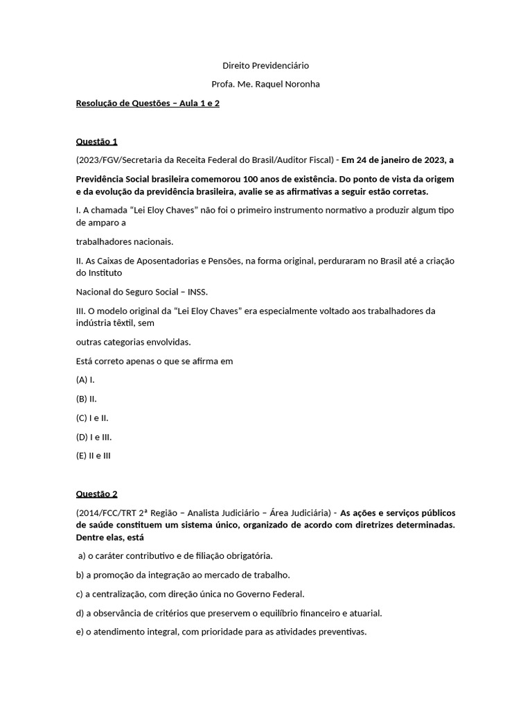 Questões - Aula 1 e 2 | PDF | Esfera pública | Governo