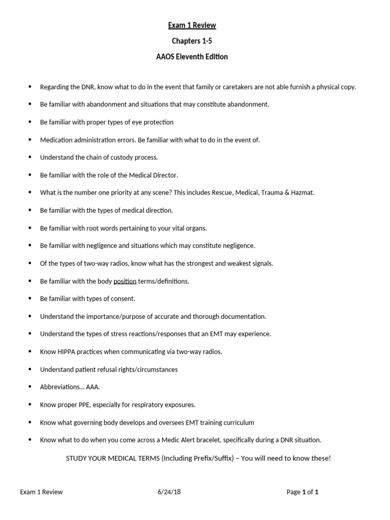 Exam 1 Review | PDF