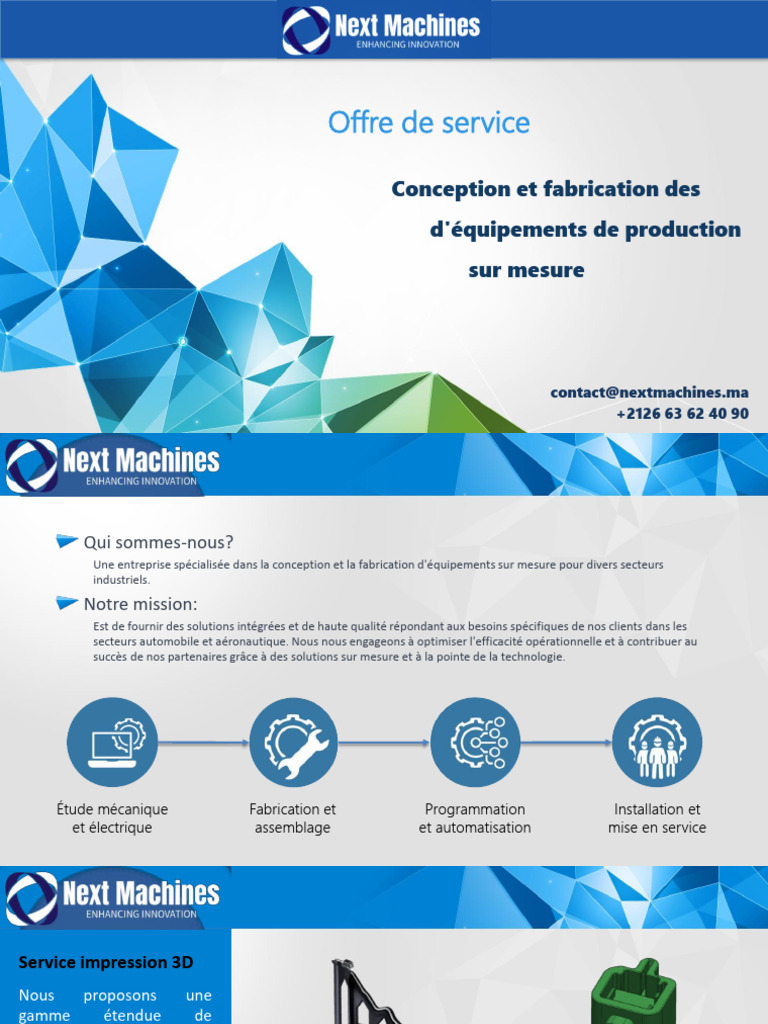 Next Machines - Offre de Services | PDF
