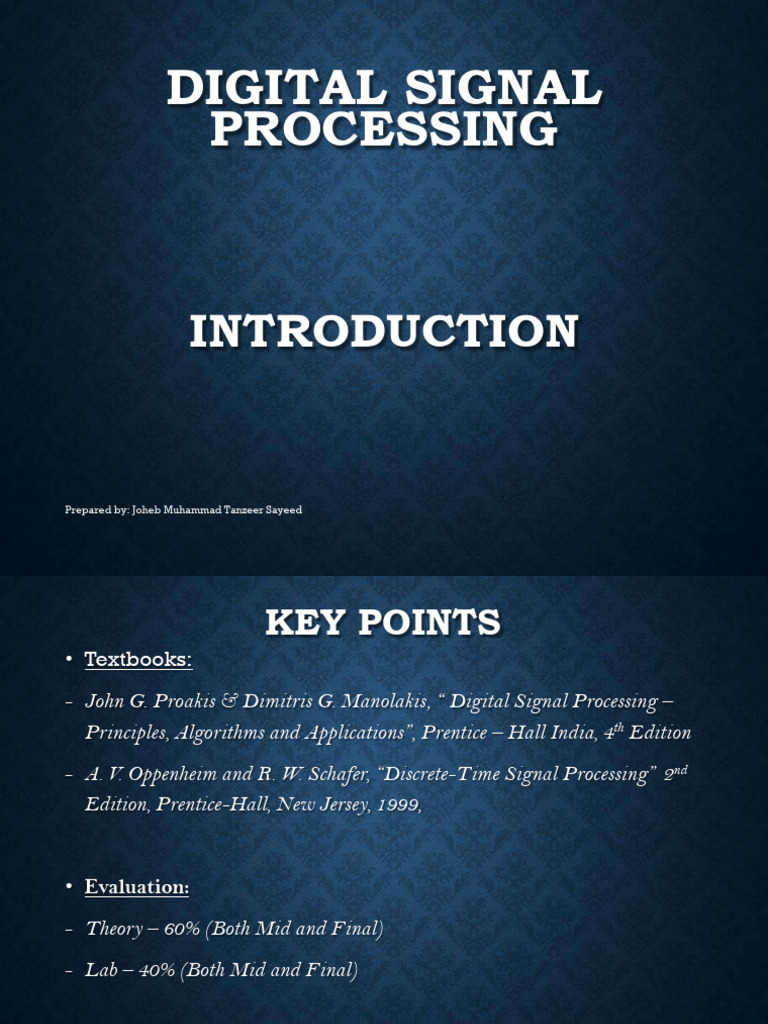 DSP Lecture 1 Mid Compressed | PDF | Digital Signal Processing ...