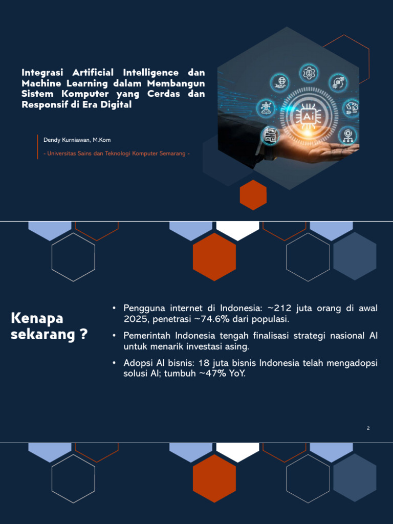 Dendy - Integrasi Artificial Intelligence Dan Machine Learning Dalam ...