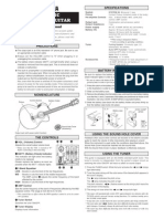 Electric Acoustic Guitar: Owner's Manual