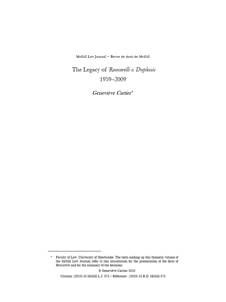 Roncarelli Reading Pt. 1 | PDF | Justice | Crime & Violence