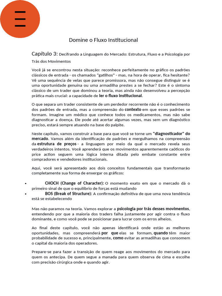 CHOCH | PDF | Mercado (economia) | Psicologia