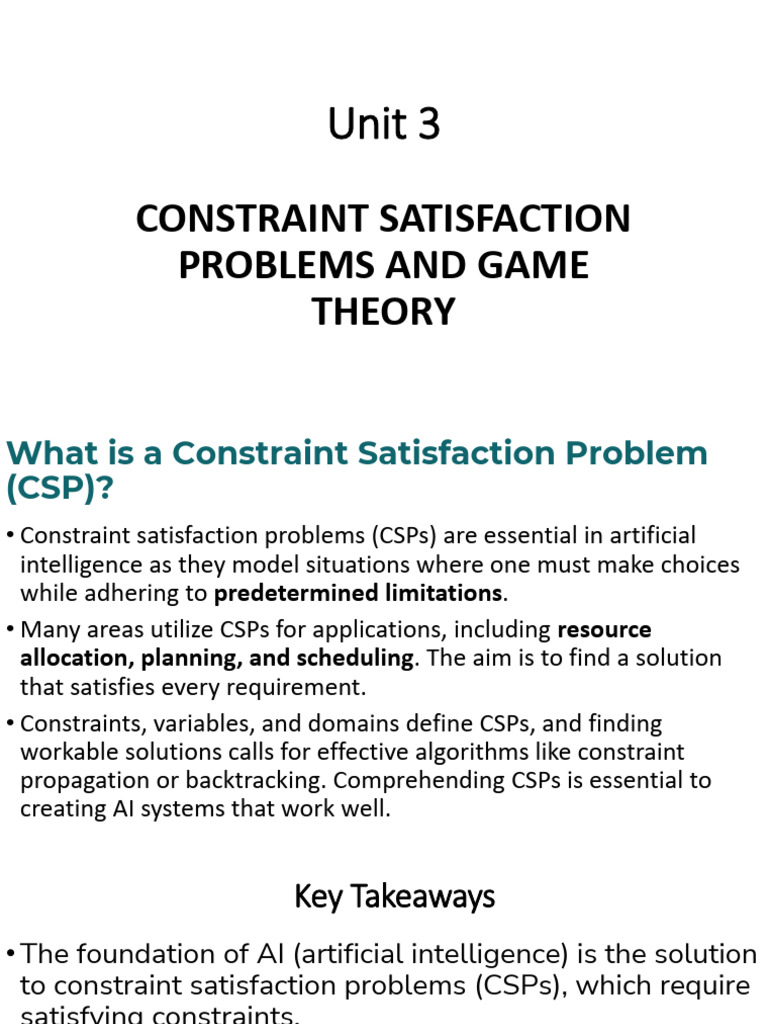 Unit Constrains in AI Complete Lesson | PDF | Applied Mathematics ...