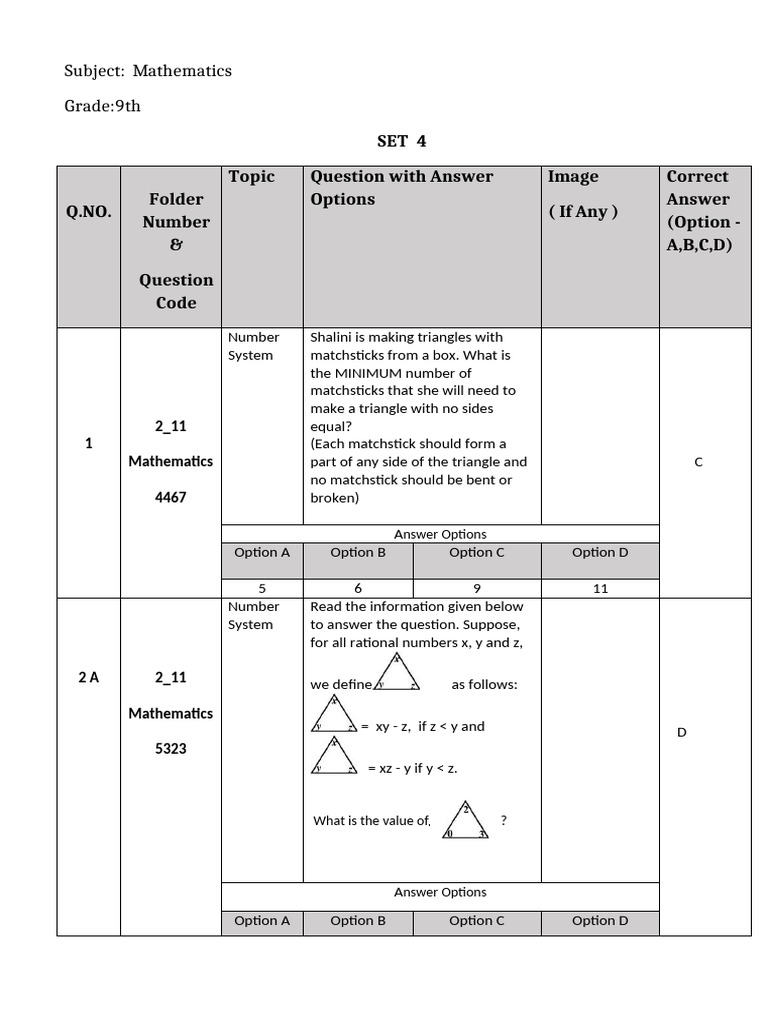 Set 6-Math-Class IX | PDF | Mathematics