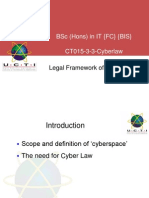 BSC (Hons) in It (FC) (Bis) Ct015-3-3-Cyberlaw: Legal Framework of Cyberspace